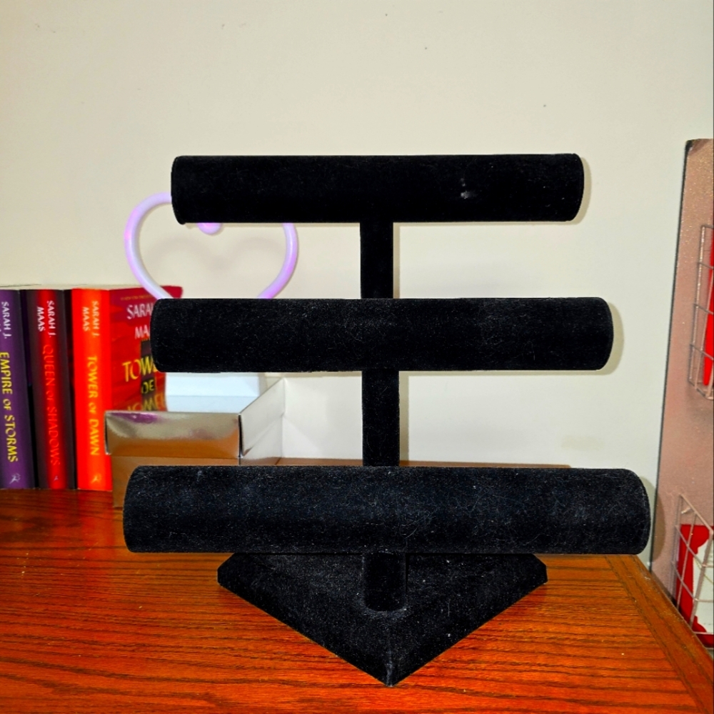 Black Velvet Jewelry Display Stand